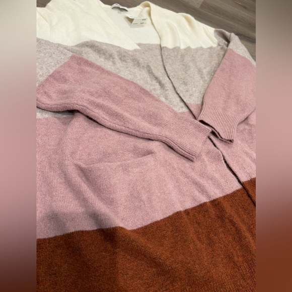 NWT Madewell Large Super Soft Ryder Stripe Cardigan Colorblock Stripe Sweater - Picture 5 of 7